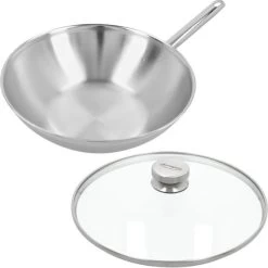 Demeyere Apollo 7 - Wok - 30 Cm - Met Glazen Deksel