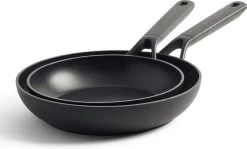 KitchenAid Classic Aluminium Koekenpannenset 2-delig ø24+28cm - Zwart - Inductie