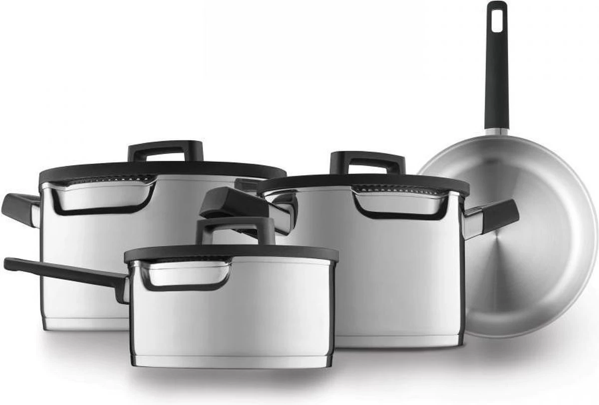 BergHOFF GEM Downdraft Pannenset - 7 Delige Set - 4 Pannen