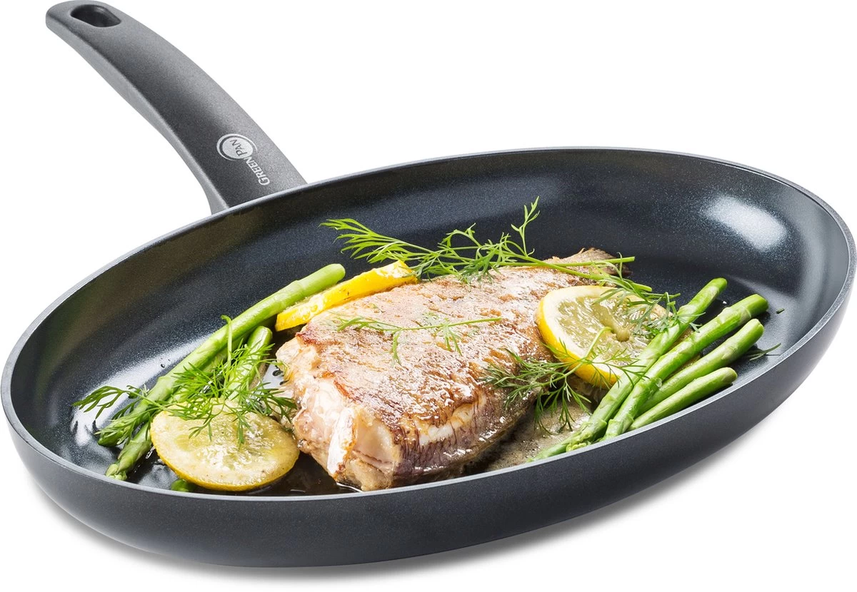 GreenPan Cambridge Vispan 32cm - Zwart - Inductie - PFAS-vrij - Afbeelding 2